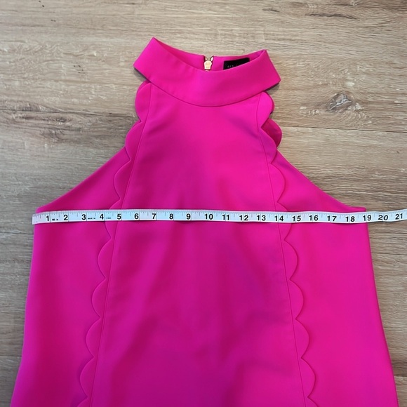 Ted Baker London Torryia Ruffle magenta dress with pockets Size 3/US 8 - Picture 13 of 15
